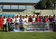 صور شهداء الشرطة تزين ملاعب غزة