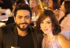 تامر حسني وزوجته