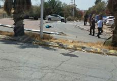 مكان إطلاق النار على الشاب محمد مرشد قرب مستوطنة "معالي أدوميم" بالقدس.