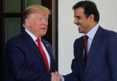 أمير قطر تميم بن حمد والرئيس الأمريكي دونالد ترامب