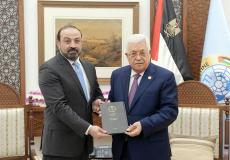 الرئيس الفلسطيني محمود عباس يستقبل وفد النيابة العامة