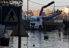 أمطار غزيرة وفيضانات في غزة