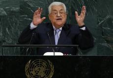 الرئيس محمود عباس في كلمة سابقة أمام الأمم المتحدة -ارشيف-