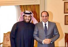 تركي آل الشيخ والرئيس المصري عبد الفتاح السيسي