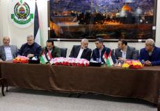 اجتماع هيئة مسيرات العودة الوفد الأمني المصري في غزة