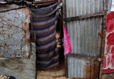  أجواء المنخفض الجوي في مخيم نهر البارد بخانيونس جنوب القطاع 