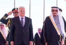 الرئيس الفلسطيني محمود عباس والعاهل السعودي سلمان بن عبد العزيز -ارشيف-