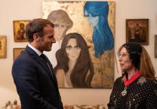 ماكرون شعرت بالرهبة في حضور سحر فيروز