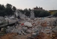 هدم منزل بالطيبة