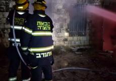 مكان الحريق في مدرسة بلدة عرعرة