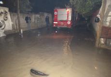 غرق منازل المواطنين برفح جنوب قطاع غزة بفعل الأمطار
