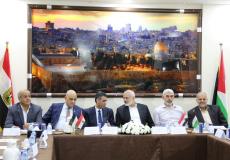 وفد المخابرات المصرية خلال لقائه قيادة حماس والفصائل في غزة - توضيحية