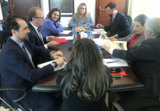  لقاء حنان عشراوي مع وفد من منظمة العمل الدولية