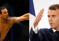 ماكرون و مصارع برازيلي