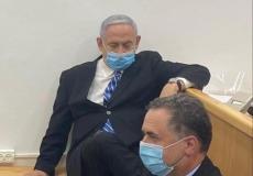 بنيامين نتنياهو خلال جلسة المحاكمة