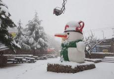 جبل الشيخ يكتسى بالثلوج