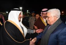 الرئيس محمود عباس، لدى وصوله للمملكة العربية السعودية في زيارة رسمية