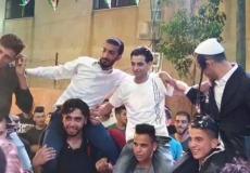 مشاركة مستوطنين في حفل نجل راضي ناصر رئيس مجلس قروي دير قديس