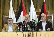 مؤتمر حركة حماس حول نتائج تحقيقات تفجيري موكب الحمد الله وفرج وسيارة أبو نعيم