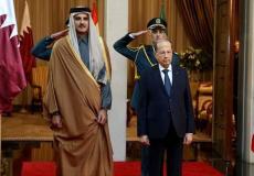 أمير قطر والرئيس اللبناني
