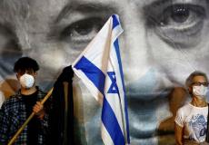 مظاهرة في تل أبيب احتجاجًا على الاتفاق المبرم بين نتنياهو وغانتس