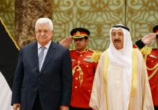 الرئيس محمود عباس وأمير الكويت- ارشيف