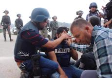  استهداف الاحتلال للصحفي معاذ عمارنة
