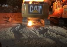 اندلاع حريق داخل جرافة في الجولان