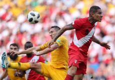 جانب من لقاء منتخب البيرو ومنتخب استراليا في مونديال روسيا 2018 كأس العالم