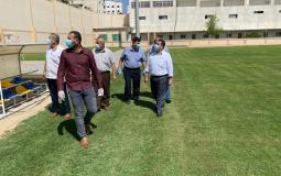 عبد السلام هنية يتفقد أعمال تطوير استاد فلسطين في غزة