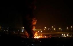 حريق كبير في منطقة المصانع الكيماوية الإسرائيلية غرب طولكرم