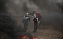 جانب من مسيرات العودة الكبرى في قطاع غزة