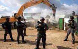 الاحتلال يهدم غرفتين سكنيتين في قرية الحلاوة جنوب الخليل  ارشيف