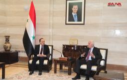 عزام الأحمد - عضو اللجنة التنفيذية لمنظمة التحرير الفلسطينية يلتقي رئيس الوزراء السوري