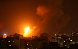 قصف غزة الان