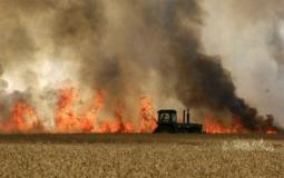 حريق في غلاف غزة جراء طائرة ورقية حارقة