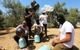 اطلاق بالونات حارقة من غزة - ارشيف