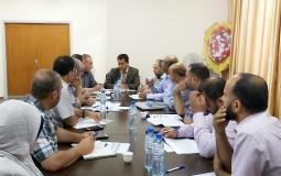 وكيل وزارة الاقتصاد غزة رشدي وادي يعقد اجتماعه الأول لمجلس الوزارة