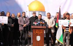 وقفة تضامنية مع القدس المحتلة في مقر بلدية غزة 