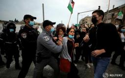 جانب من الاحتجاجات التي جرت في الناصرة
