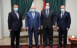 لقاء الرئيس عباس برئيسي جهازي المخابرات العامة المصرية والأردنية