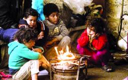 أطفال غزة في أجواء الشتاء الباردة - ارشيف