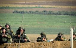 قوات الاحتلال تتمركز على الحدود الشرقية لقطاع غزة - أرشيف