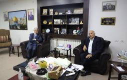 لقاء جبريل الرجوب مع السفير التركي أحمد رضا ديمير