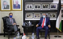 اجتماع حسين الشيخ مع ممثل الاتحاد الأوروبي في فلسطين