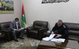 غزة : النائب العام يجتمع بمفتش عام التحقيق بالشرطة