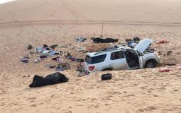 العائلة السودانية في الصحراء الليبية