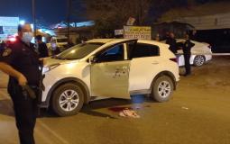 سيارة أشرف خطيب بعد الجريمة - توضيحة
