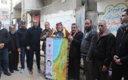 الديمقراطية وجناحها العسكري في زيارة ذوي الشهداء شرقي غزة