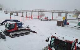 ثلوج كثيفة بجبل الشيخ واستمرار إغلاقه أمنياً